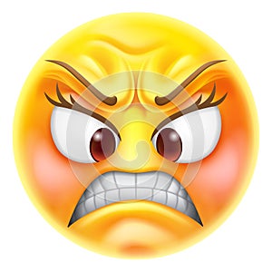 Angry Jealous Mad Hate Emoticon Cartoon Face
