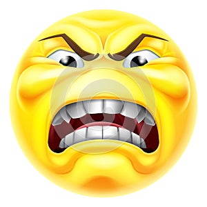 Angry Jealous Mad Hate Emoticon Cartoon Face photo