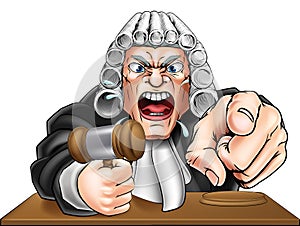 Angry Judge Cartoon