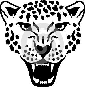 Angry leopard gepard head