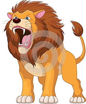 Angry lion cartoon