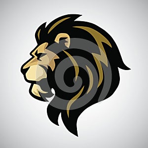 Angry Lion Head Mascot Logo