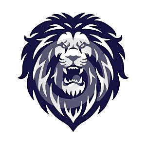 Angry Lion Head Vector Logo Sports Mascot