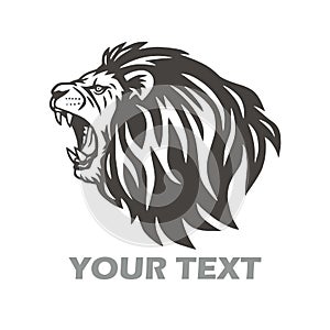 Angry Lion Vector Icon Logo