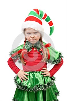 The angry little girl - Santa's elf.