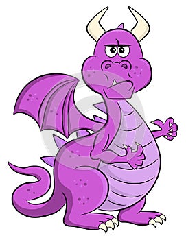 Angry looking cartoon dragon