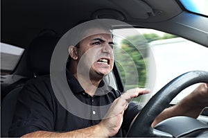 Angry man driving img