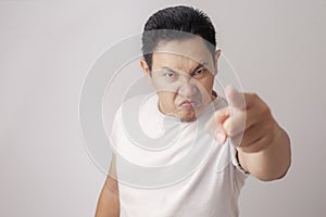 Angry Man Giving Warn