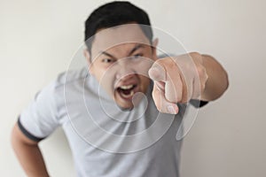 Angry Man Giving Warn