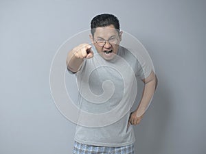 Angry Man Giving Warn