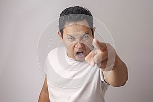 Angry Man Giving Warn photo