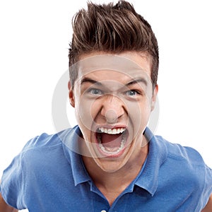 Angry man shouting