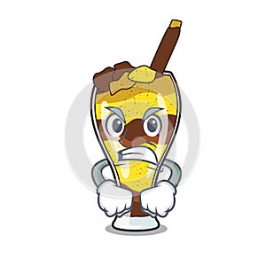 Angry mangonada fruit mascot cartoon