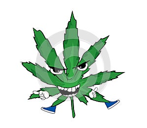 Angry marihuana cartoon