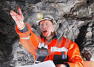 Angry mine worker