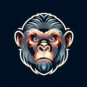 an angry monkey head within a attractive composition
