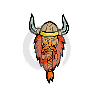 Angry Norseman Head Mascot