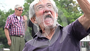 Angry Old Man Cursing