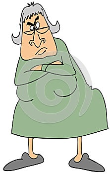 Angry old woman