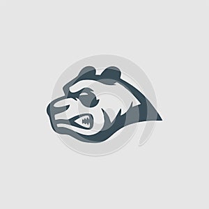 Angry panda head logo design inspiration