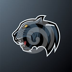 Angry Panther Mascot Logo Design Concept Vector.