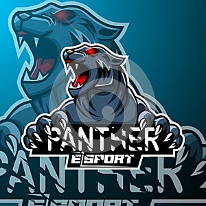 Angry panther sport mascot logo design