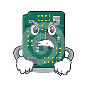 Angry PCB circuit board in PC characters