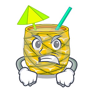 Angry Pineapple fruit juice on character drink