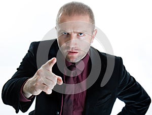 Angry Pointing Businessman