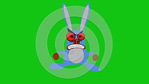 Angry rabbit animation.