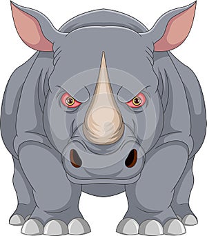 Angry rhino cartoon