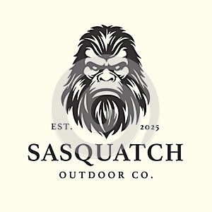 Angry sasquatch logo emblem