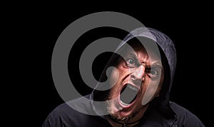 Angry scarry shouting man photo