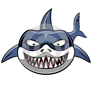 Angry shark cartoon