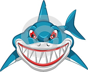 Angry shark cartoon