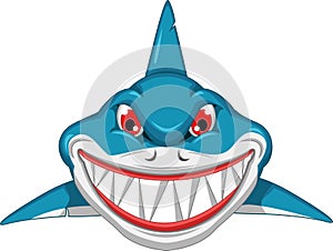 Angry shark cartoon