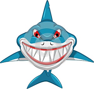 Angry shark cartoon