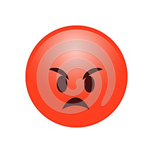 Angry smile emotion reaction symbol icon vector