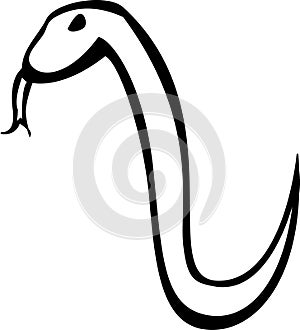 Angry snake vector illustration photo