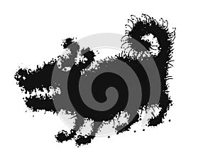 Angry snarling dog Blob