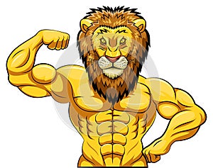 Angry strong lion mascot