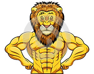 Angry strong lion mascot