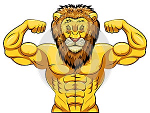 Angry strong lion mascot