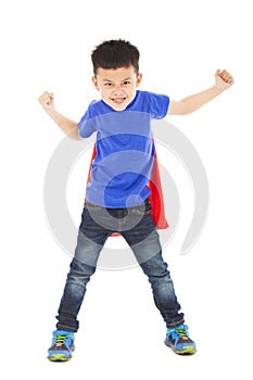 Angry superhero kid hero ready fighting pose
