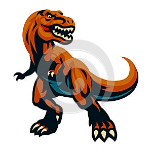 Angry T-rex Dinosaur Mascot Illustrasion