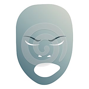 Angry theatrical mask