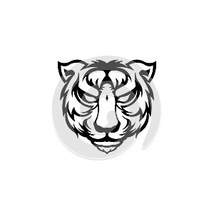 Angry tiger head  Vector illustration for use as logo