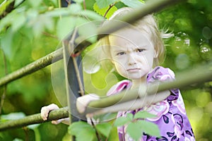 Angry toddler girl