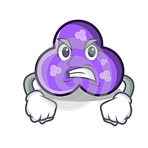 Angry trefoil mascot cartoon style photo