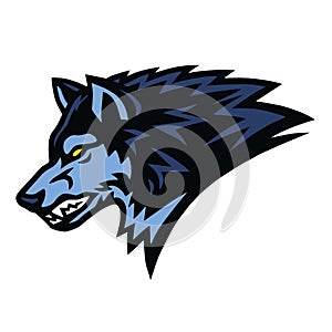 Angry Wolf Beast Logo Sports Mascot Design Vector